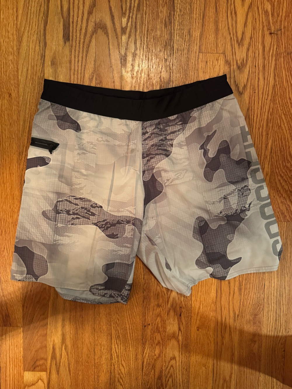 Reebok Black and Light Gray CrossFit Shorts - Picture 2 of 3